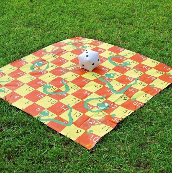 Outdoor 2 In 1 Inflatable Giant Snakes Ladder Garden Kids Tangled Twis