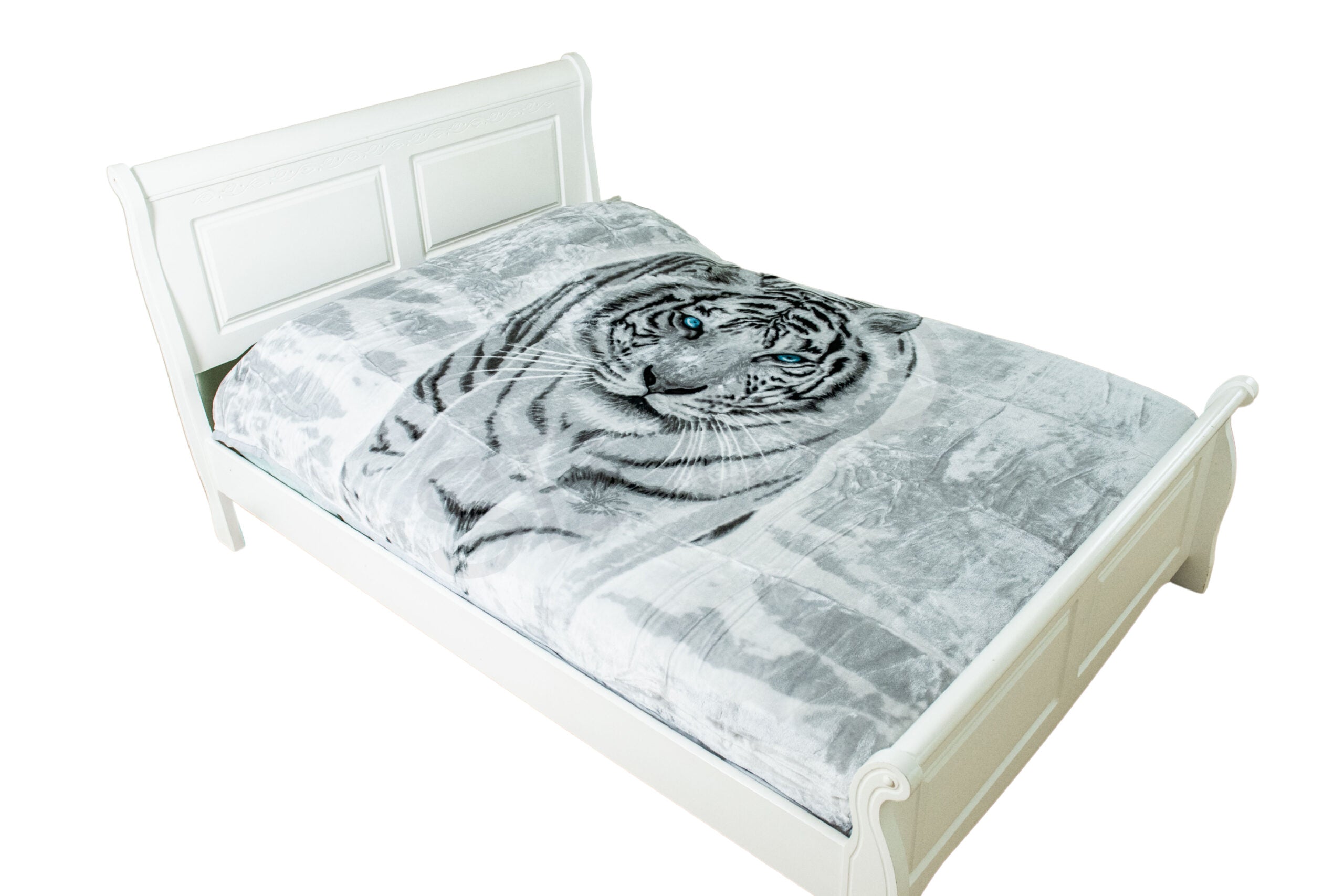 3D White Tiger Animal Mink Throw