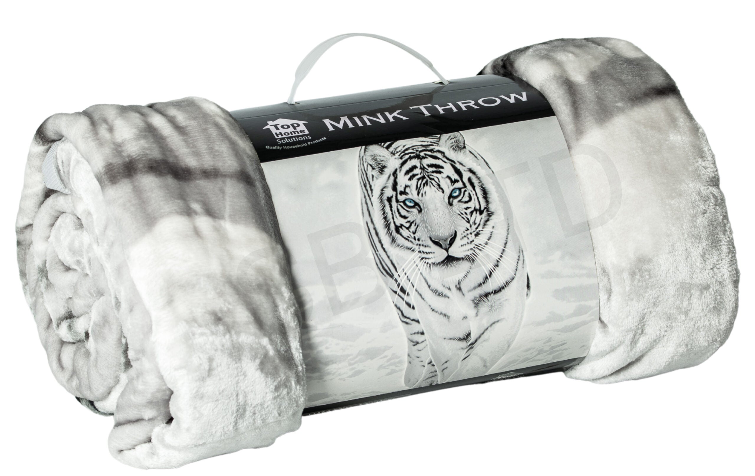 3D White Tiger Animal Mink Throw