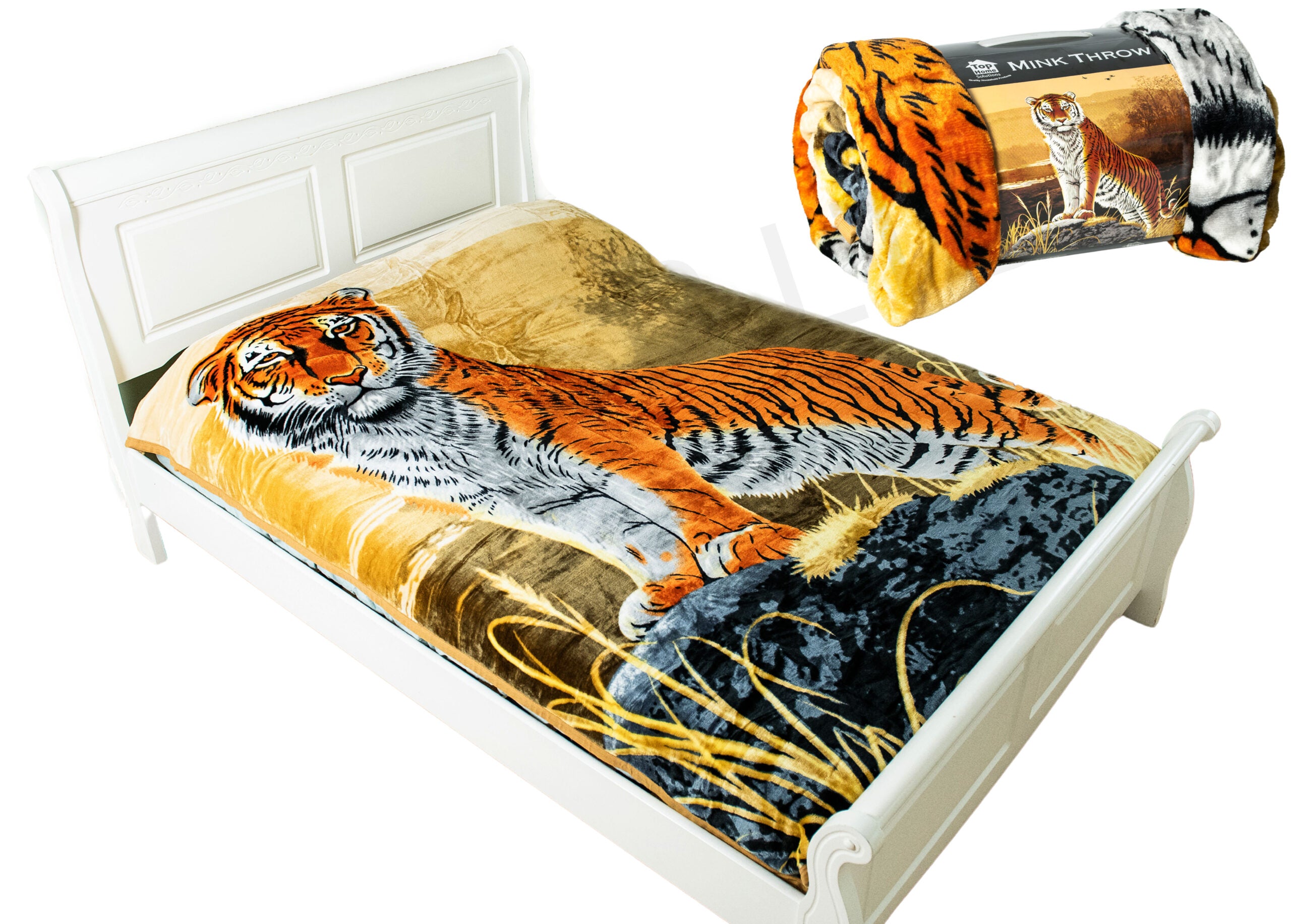 3D Standing Tiger Animal Mink Throw