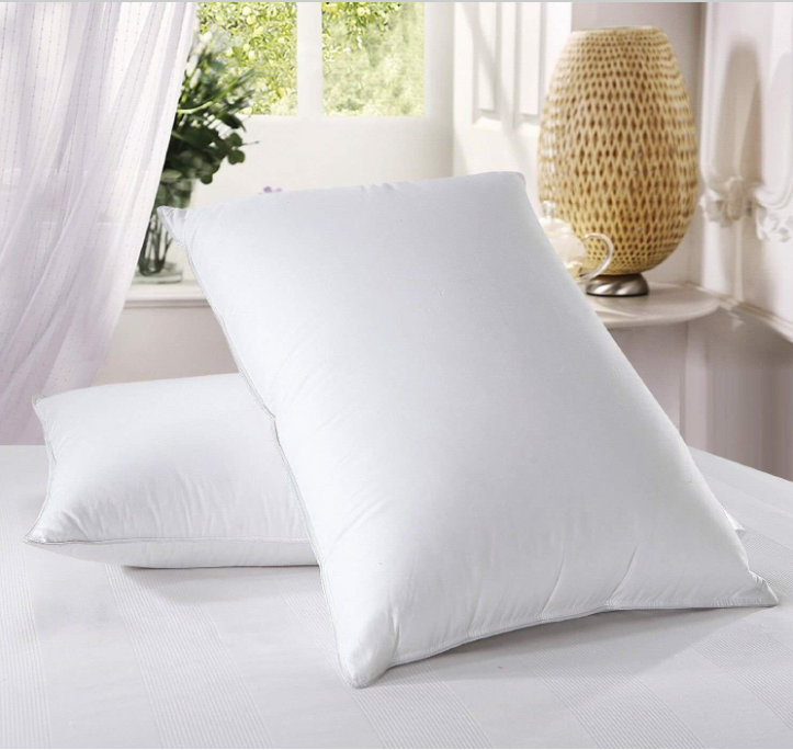 2x Luxury Duck Feather Pillow Natural Softness Support Back Side Sleeper Cushion