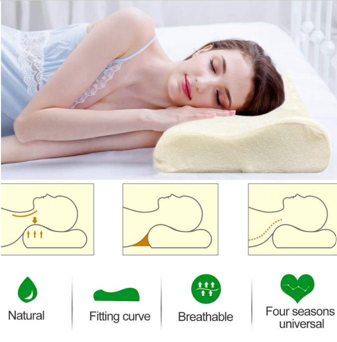 New Memory Foam Contour Pillow, Neck Back Head Support Orthopaedic Cushion