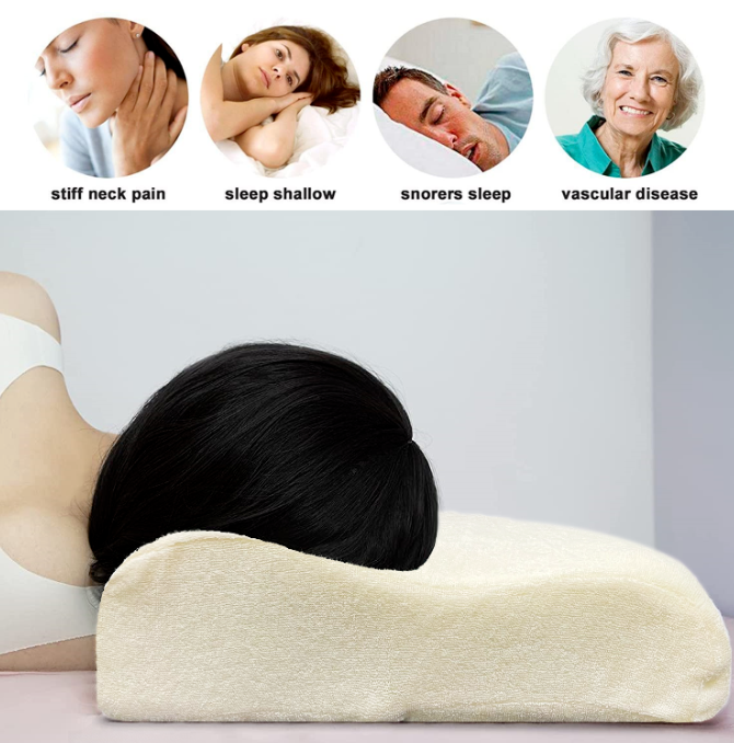 New Memory Foam Contour Pillow, Neck Back Head Support Orthopaedic Cushion