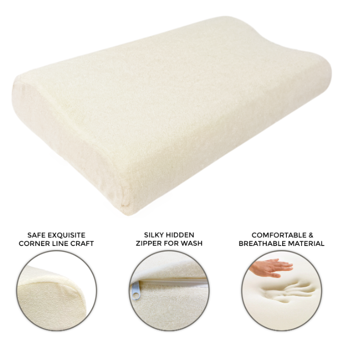 New Memory Foam Contour Pillow, Neck Back Head Support Orthopaedic Cushion