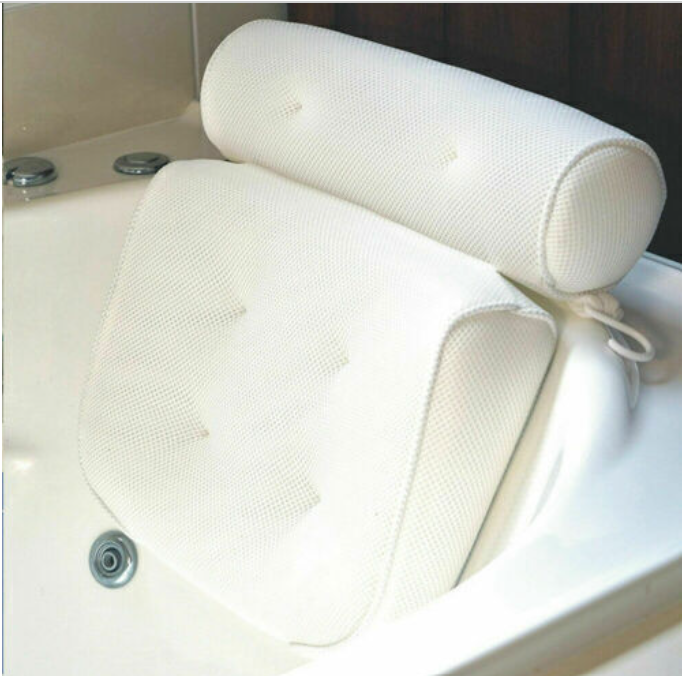 Luxury Bathroom Spa Bath Pillow Non-Slip Comfortable Bathtub Headrest Cushion