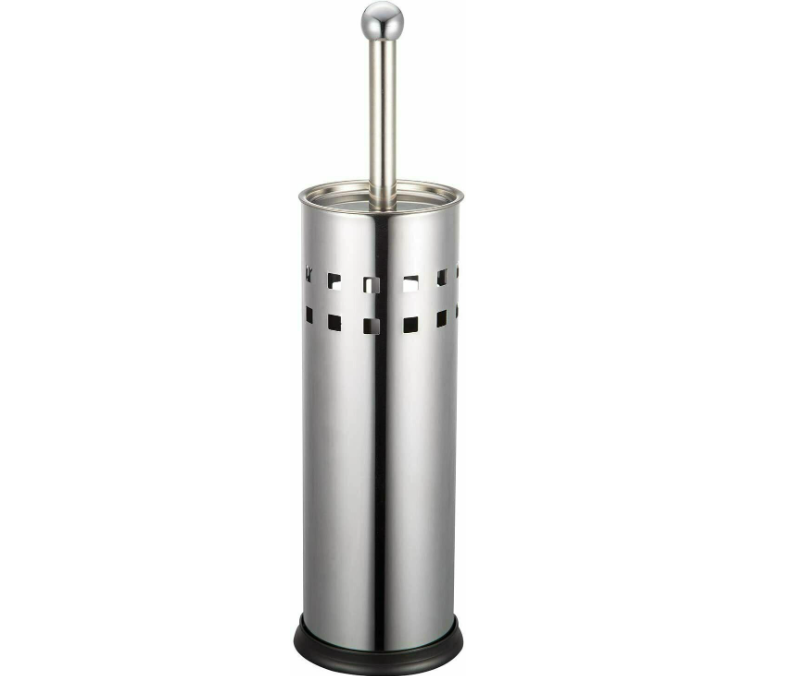 Stainless Steel Bathroom Toilet Brush Holder Set Free Standing commode Cleaning