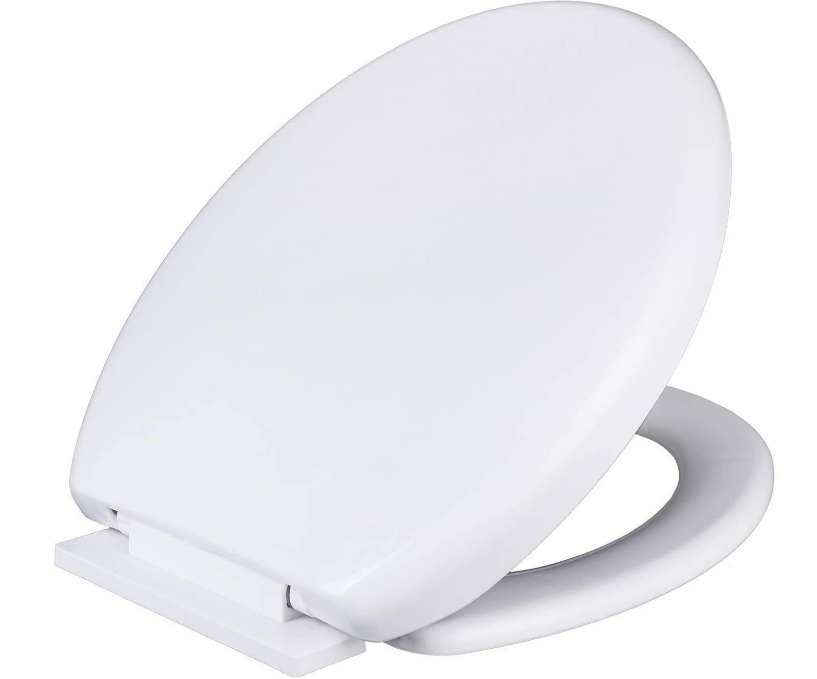 Soft Close Toilet Seat White Bathroom Oval Shape WC Heavy Duty Seats Anti Slam