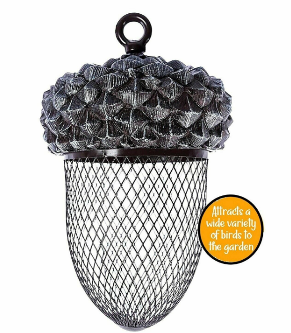 Pinecone Acorn Bird Feeder Outdoor Mounted Mix Nuts Seeds Hanging Animal Feeding