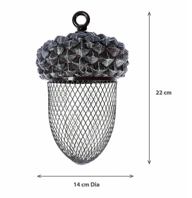 Pinecone Acorn Bird Feeder Outdoor Mounted Mix Nuts Seeds Hanging Animal Feeding