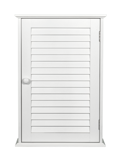 Bathroom wood Cabinet Wall Mounted Single Shutter Door Storage White/grey