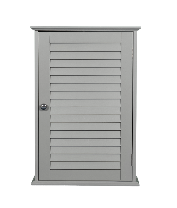 Bathroom wood Cabinet Wall Mounted Single Shutter Door Storage White/grey