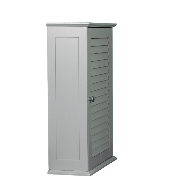 Bathroom wood Cabinet Wall Mounted Single Shutter Door Storage White/grey