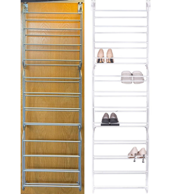 Over The Door Hanging Shoe Rack 12 Tier Shelf Organiser Rack Hanger Closet Multi