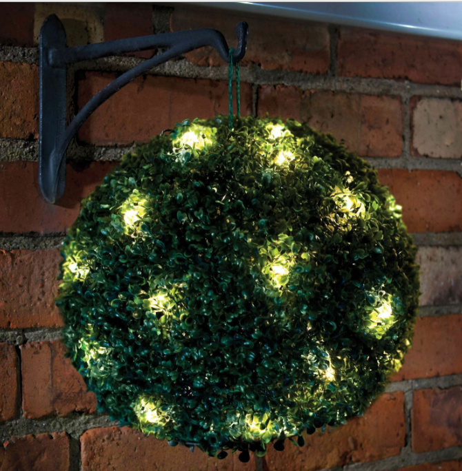 SOLAR POWERED TOPIARY BALL 20 LED FLOWER LIGHTS GARDEN SPHERE