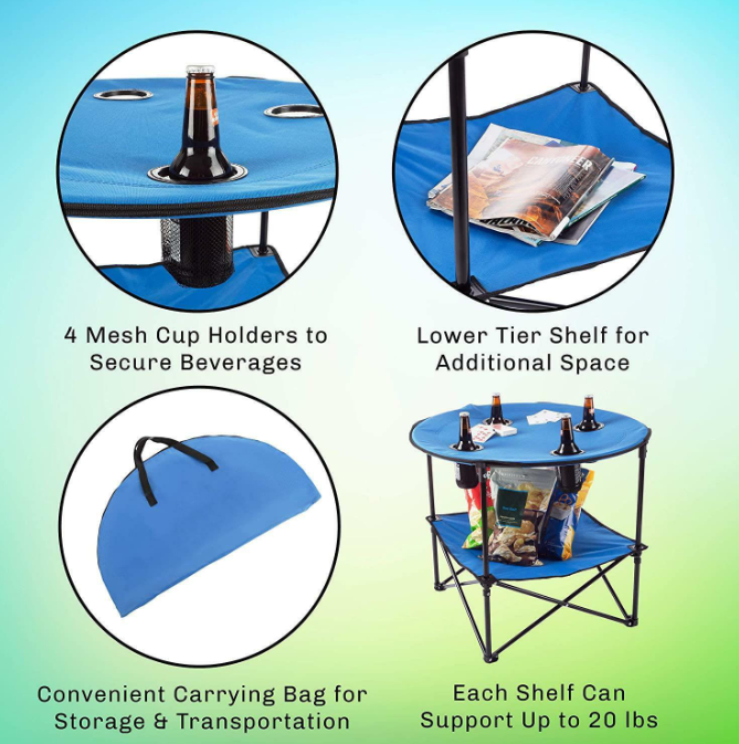 Portable Folding Camping Table Outdoor Garden Picnics Camping Fishing BBQ Table