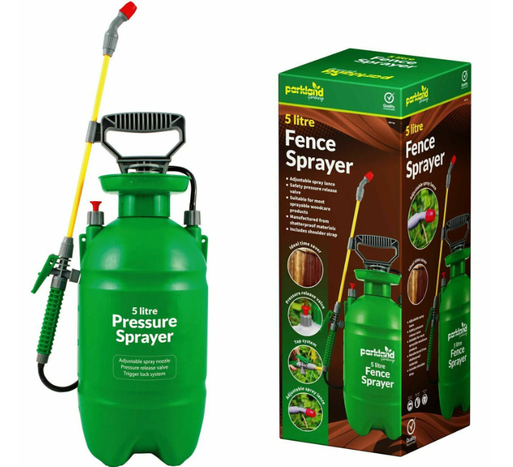 5 Litre Fence Sprayer Pressure Weed killer Garden Spray Bottle Chemical Water