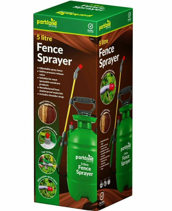 5 Litre Fence Sprayer Pressure Weed killer Garden Spray Bottle Chemical Water