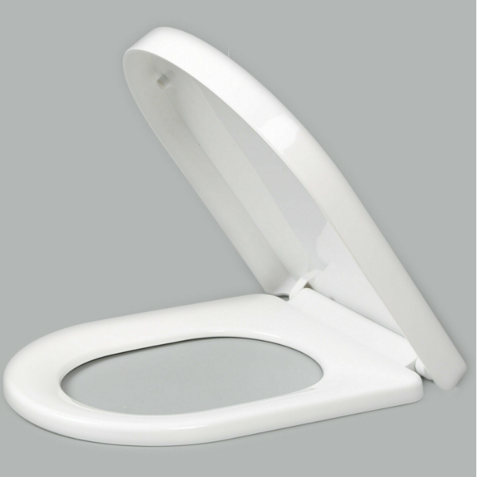 Toilet Seat Soft Close Luxury D Shape White Bathroom Heavy Duty Seats Anti Slam