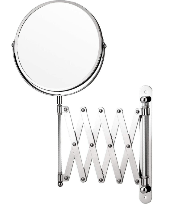 Wall Mounted Double Sided Magnifying Extending Shaving Cosmetic Makeup Mirror