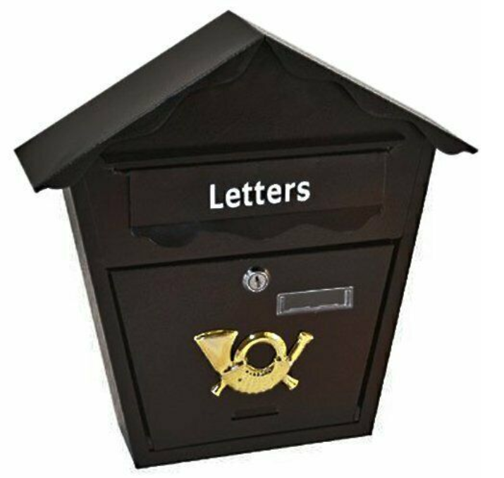 Large Wall Mounted Metal Mail Box Lockable Letter Post Outdoor With Keys