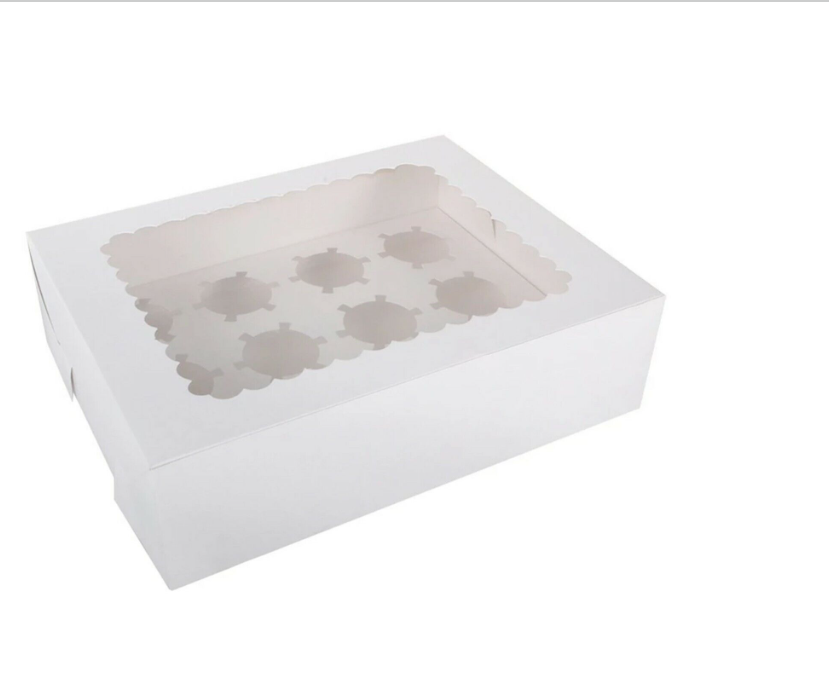 12 Cups Cupcake Boxes Windowed Cake Boxes With Removable Inner Trays