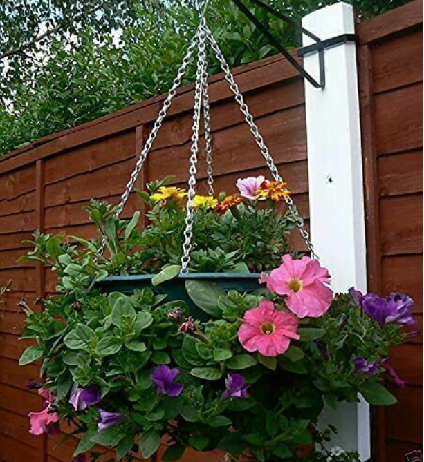 Easy Fill Plants Flowers Hanging Planter Garden Outdoor Home Baskets With Chains