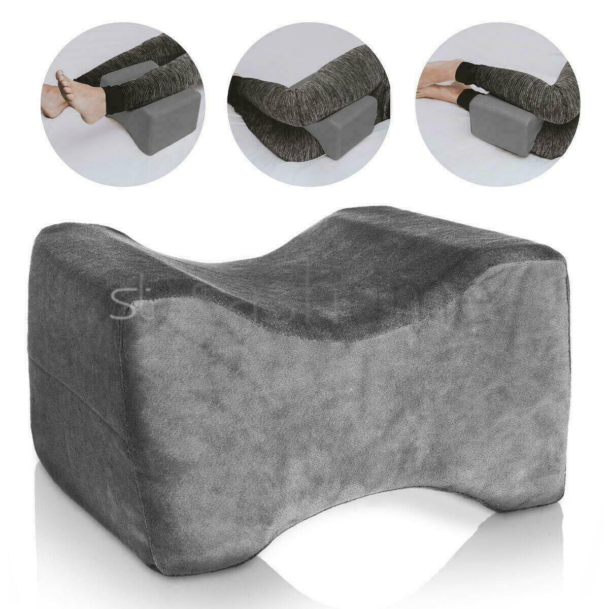 Memory Foam Contour Leg Pillow Bed Orthopaedic Firm Back Hips Knee Support Cover